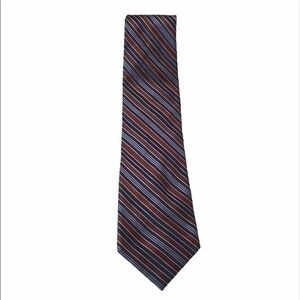 JONES NEW YORK burgundy and blue striped tie